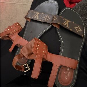 Louis Vuitton Passenger Flat Sandals *Damaged Strap*